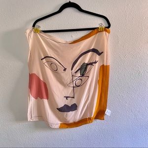 Madewell Silk Abstract Face Scarf
